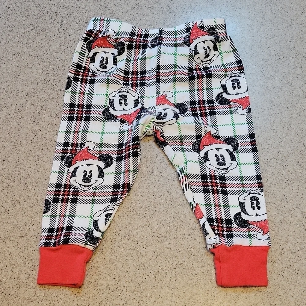 Mickey Mouse Plaid Pajama Set Size 18 Months